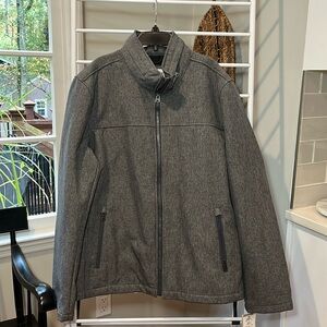 Dockers Soft Shell Weather Resistant Jacket • Large - Heather Gray - NWT - $120